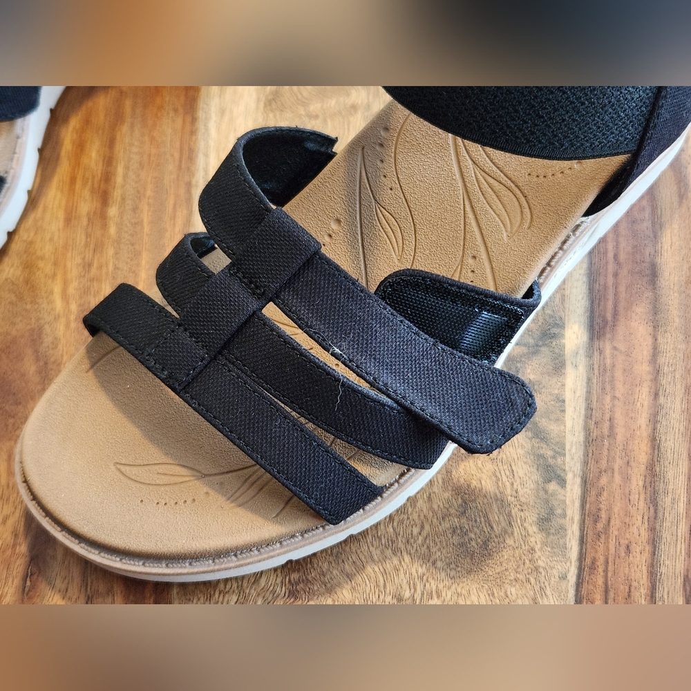 BOBS From Skechers Black Strappy Beach Kiss- Be Breezy Sandal - Picture 6 of 7